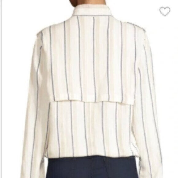 NWOT Rails Rowan Striped Linen Lightweight Button Down Jacket - Picture 13 of 14